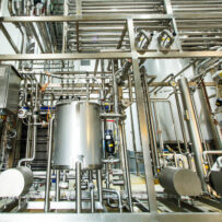 Shiny,Stainless,Steel,Pipes,,Tanks,For,The,Food,Industry